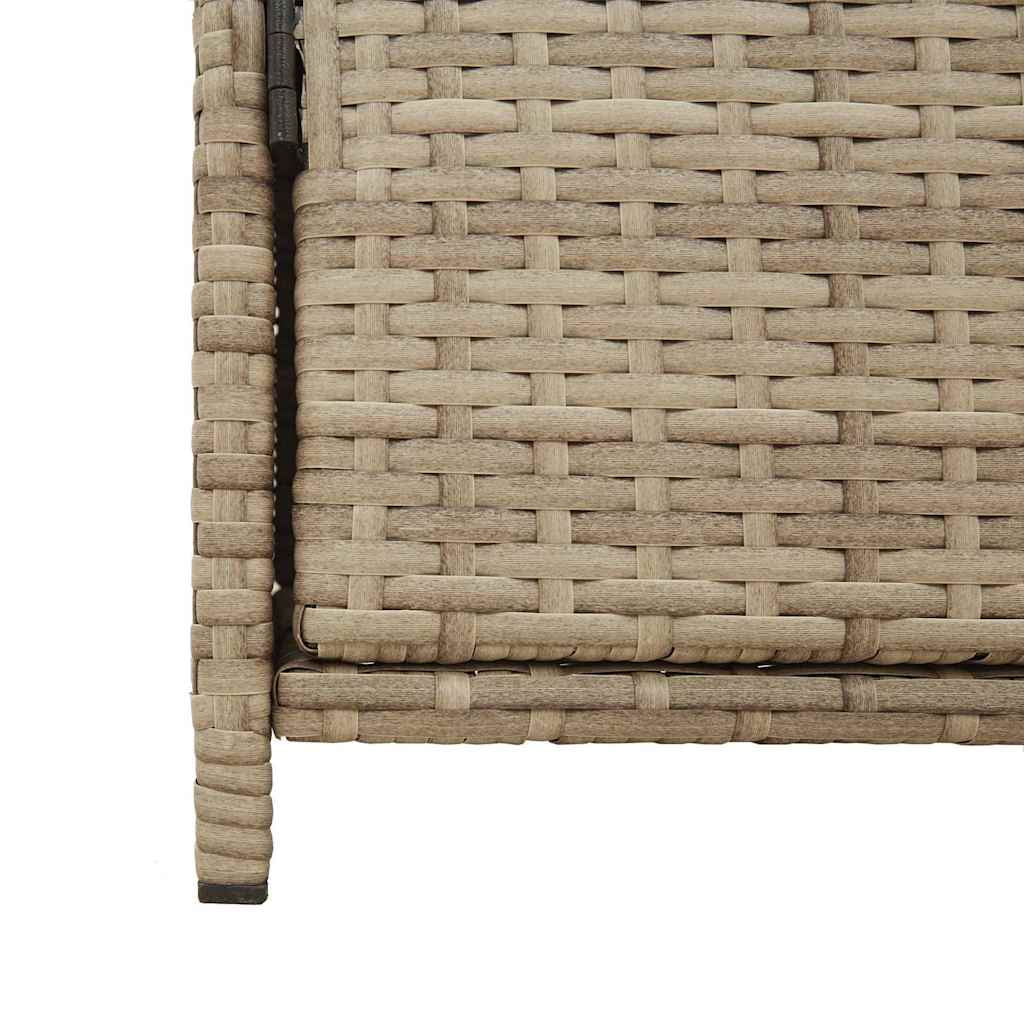 VidaXL Contemporary Poly Rattan Storage Cabinet, 32.7" x 17.7" x 29.9", Gray