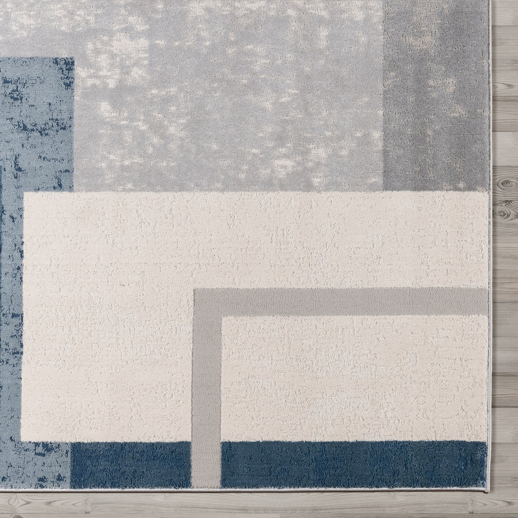 Tapis Eden, motif géométrique abstrait, 5'3" x 7'
