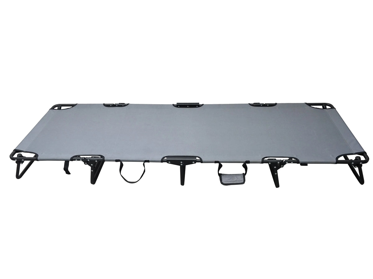 Lit de camp pliant Ozark Trail à montage facile, couleur gris, pour adulte, dimensions ouvert 192 cm x 63,5 cm x 21,5 cm