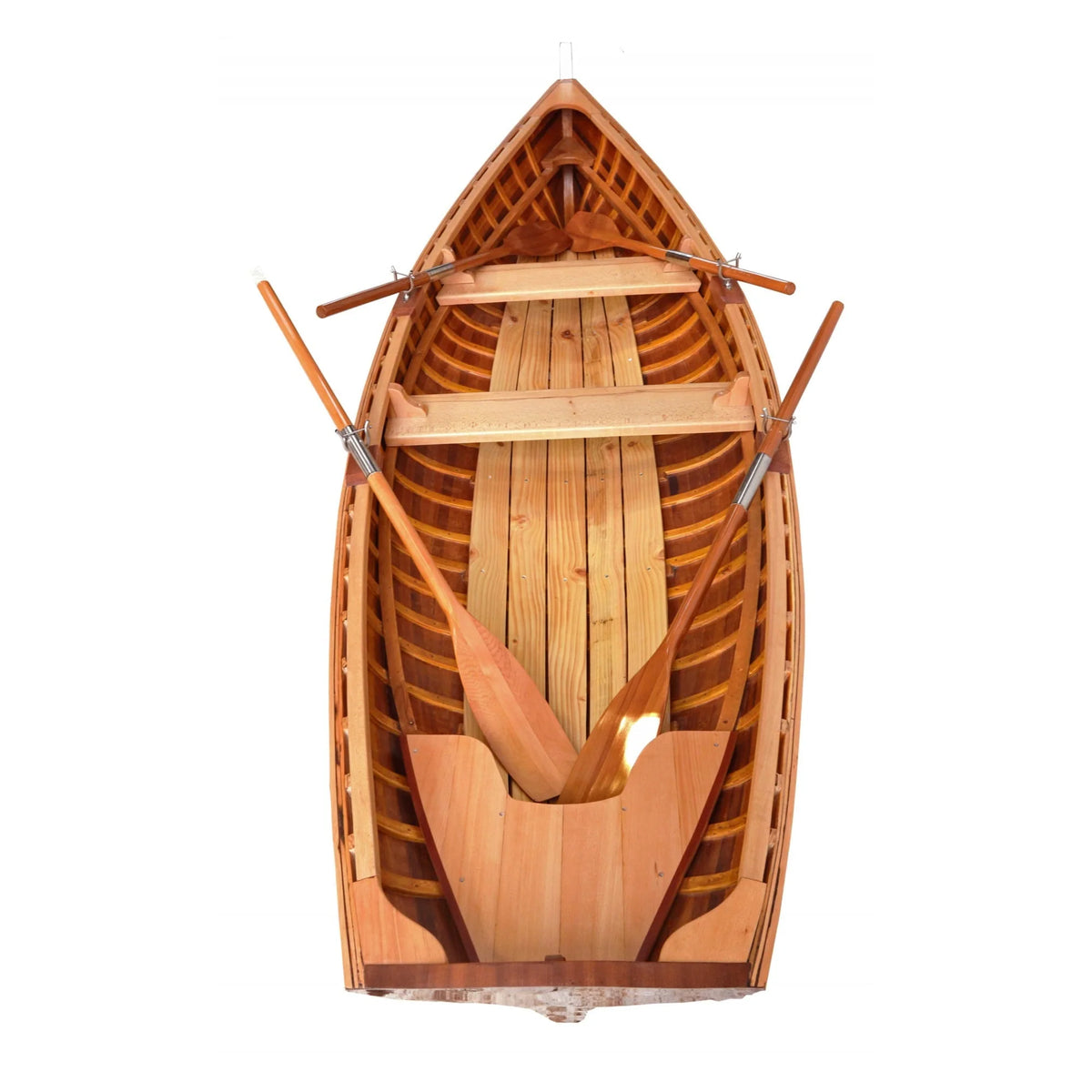 HomeRoots 41 In. x 147.5 In. x 27.5 In. Clinker Built Whitehall Row Boat Dinghies