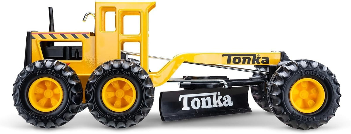 Tonka Steel Classics Road Grader – Made with Steel & Sturdy Plastic, Yellow Toy Construction Truck, Boys and Girls, Kids, Toddlers, Ages 3+