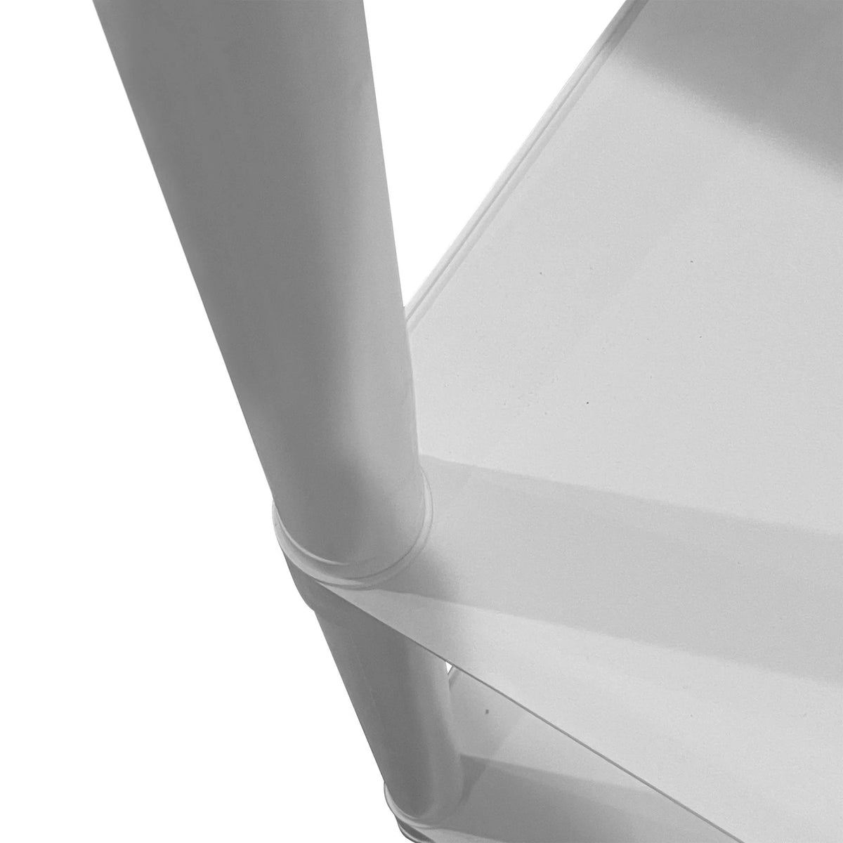 Juggernaut Storage 30"W x 14"D x 57.5"H 4-Shelf Plastic Garage Shelves, White