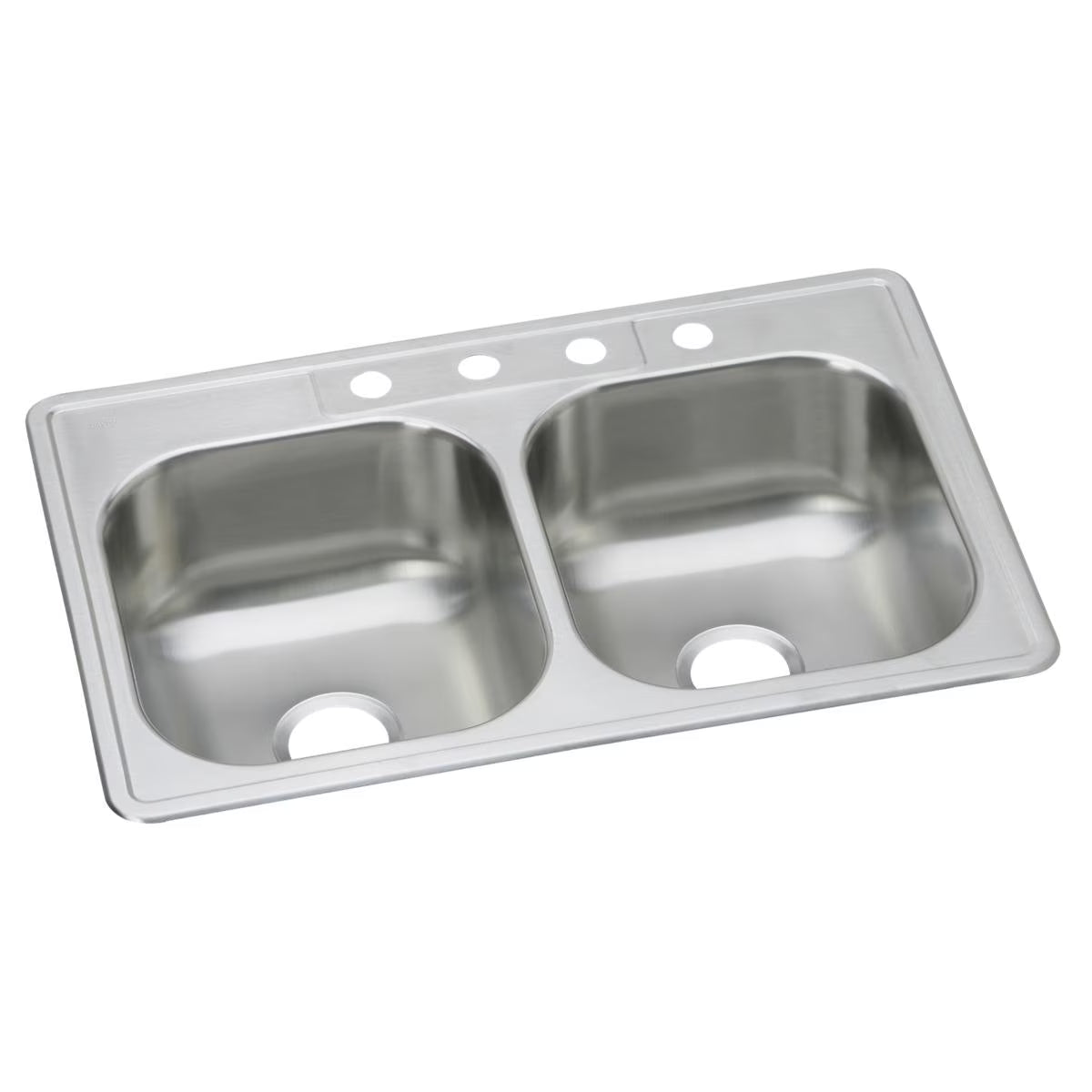 Évier encastrable à deux cuves égales Elkay Dayton en acier inoxydable, 33 po x 22 po x 8-1/16 po