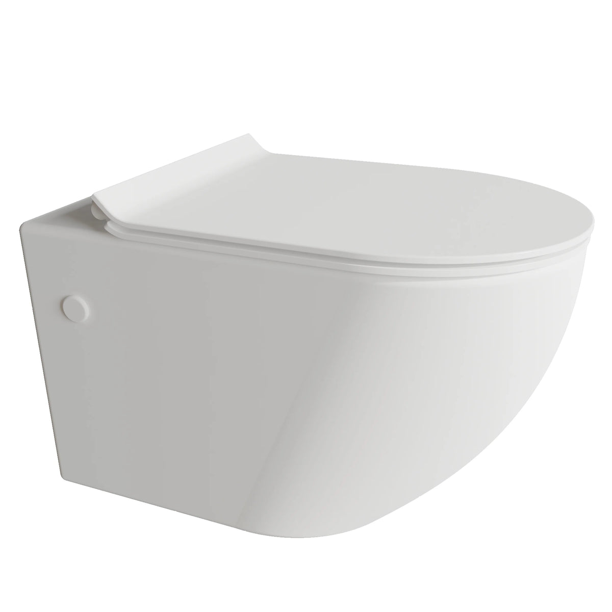 MEJE#MJ-2003R, Rimless Toilet Ceramic Nano Coating Hanging Toilet Wall Hung Toilet Bowl 21.65 x 14.17 x 14.96 inches Glossy Finish