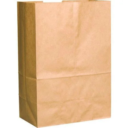 Sacs en papier pour épicerie, capacité de 75 lb, 1/6 baril, 12 po L x 7 po P x 17 po H, kraft, 400 sacs - BAGSK1675