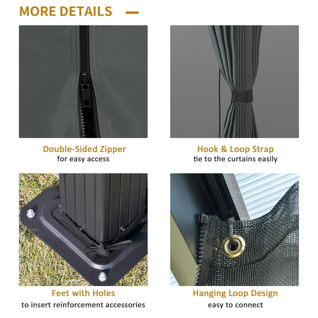 Outsunny 10' x 12' Hardtop Canopy Gazebo, Durability