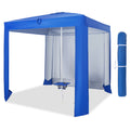 Tente de plage cabane Costway 6,6 pi x 6,6 pi, bleu