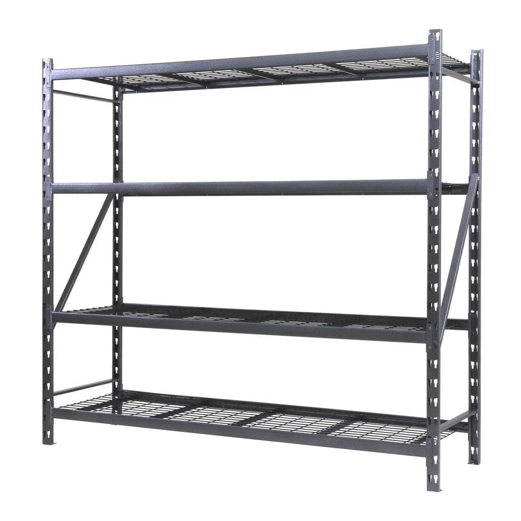 Stronghold Garage Gear by Shin Crest Steel 4-Tier Storage Rack 72"H x 24"D x 77"W, 1000lb per shelf