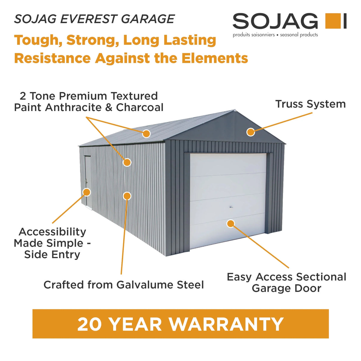 Garage Sojag Everest 12 pi x 25 pi