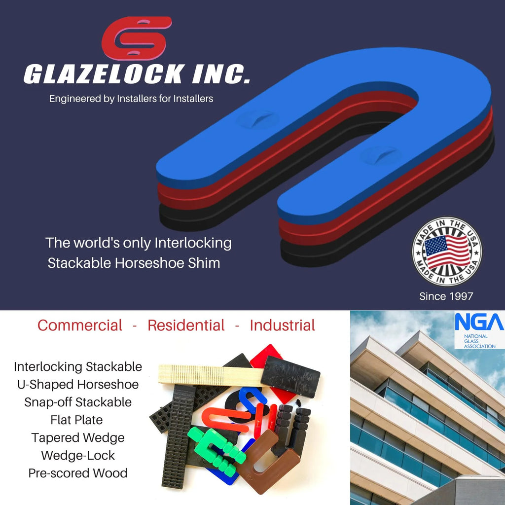 Glazelock WS02 8" x 1-1/4" x 3/8" Natural Pine Wood Shims 10 x 84pk Retail box
