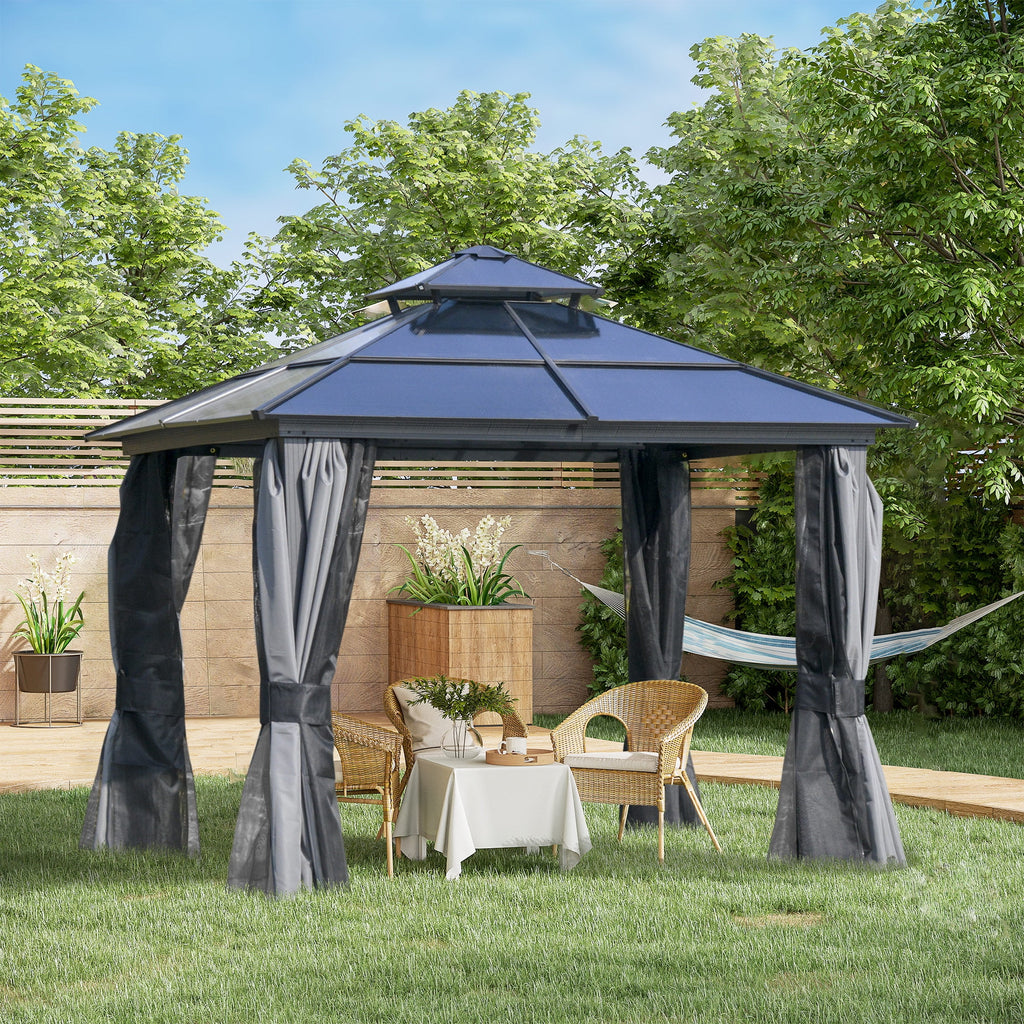 Outsunny 10' x 12' Hardtop Canopy Gazebo, Durability