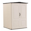 Abri de jardin vertical moyen Rubbermaid, résine, beige, 72 po H x 53,2 po L x 57 po L