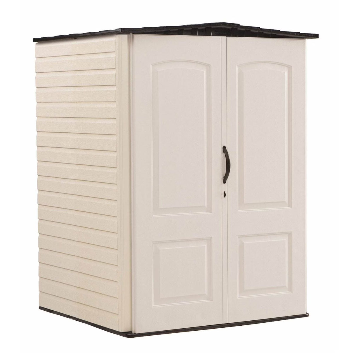 Abri de jardin vertical moyen Rubbermaid, résine, beige, 72 po H x 53,2 po L x 57 po L
