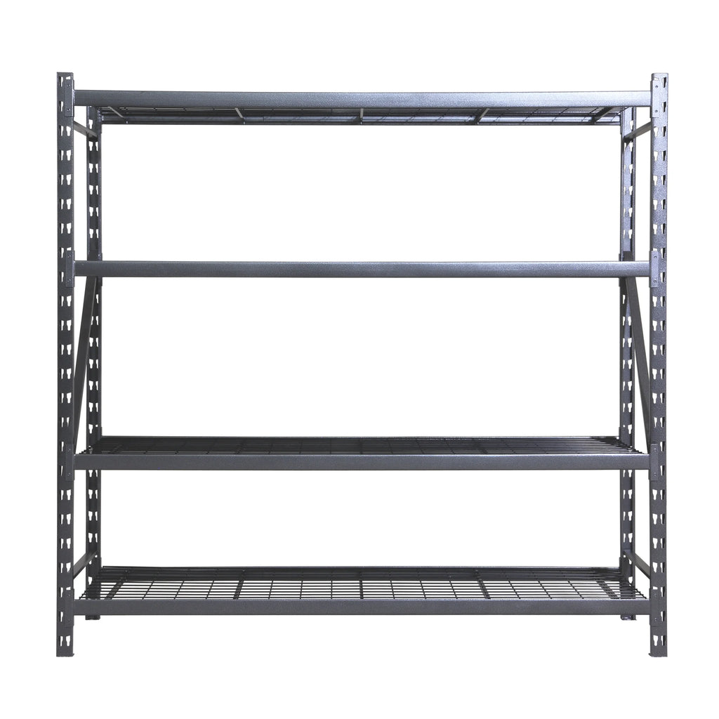 Stronghold Garage Gear by Shin Crest Steel 4-Tier Storage Rack 72"H x 24"D x 77"W, 1000lb per shelf