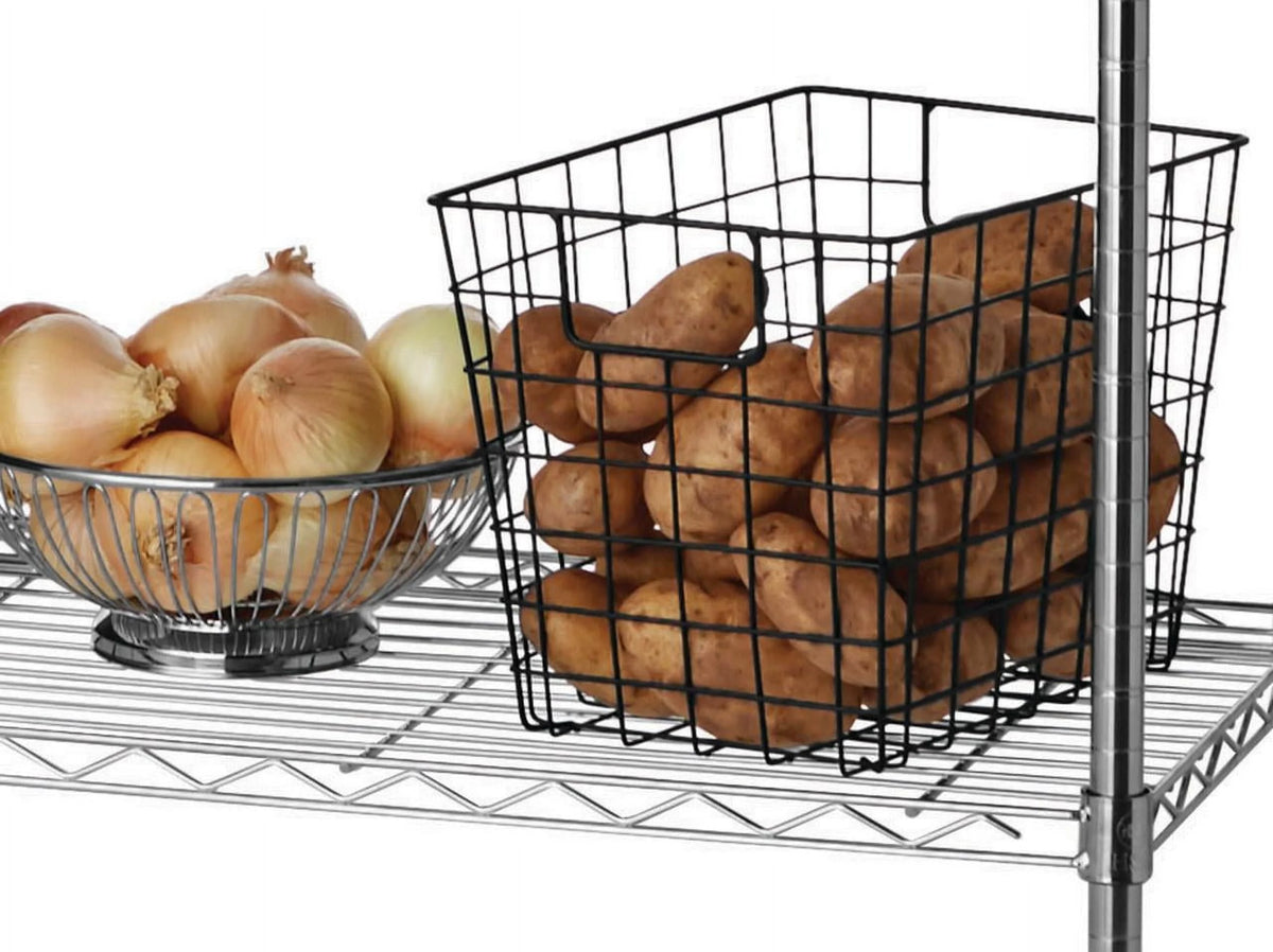 Hyper Tough Steel 3-Tier Storage Shelf Unit 30.6"H x 23.2"W x 13.4"D, 750lb Total Capacity, Chrome