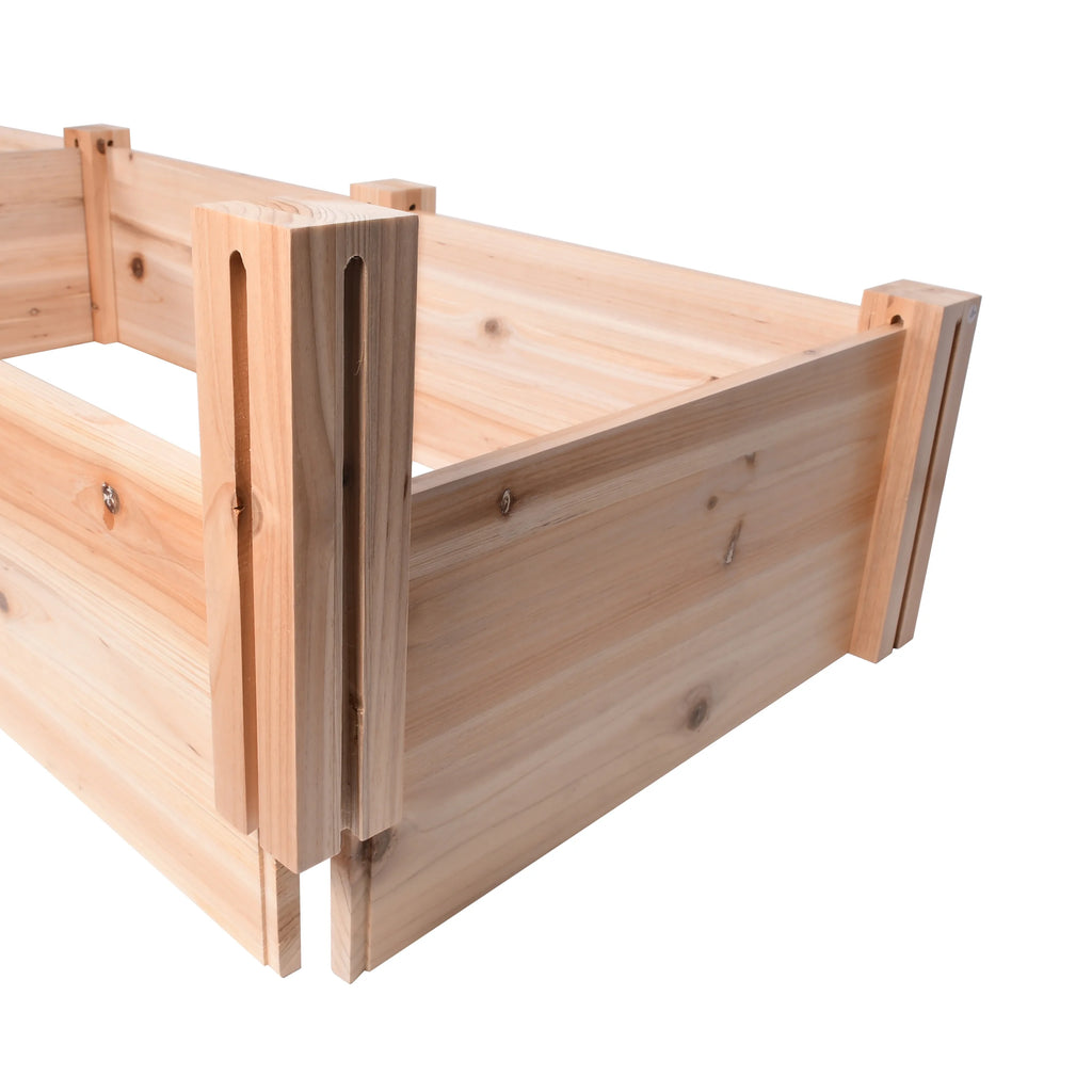 Jardinière d'extérieur en bois Expert Gardener, 2,25 m L x 0,6 m l x 27 cm H