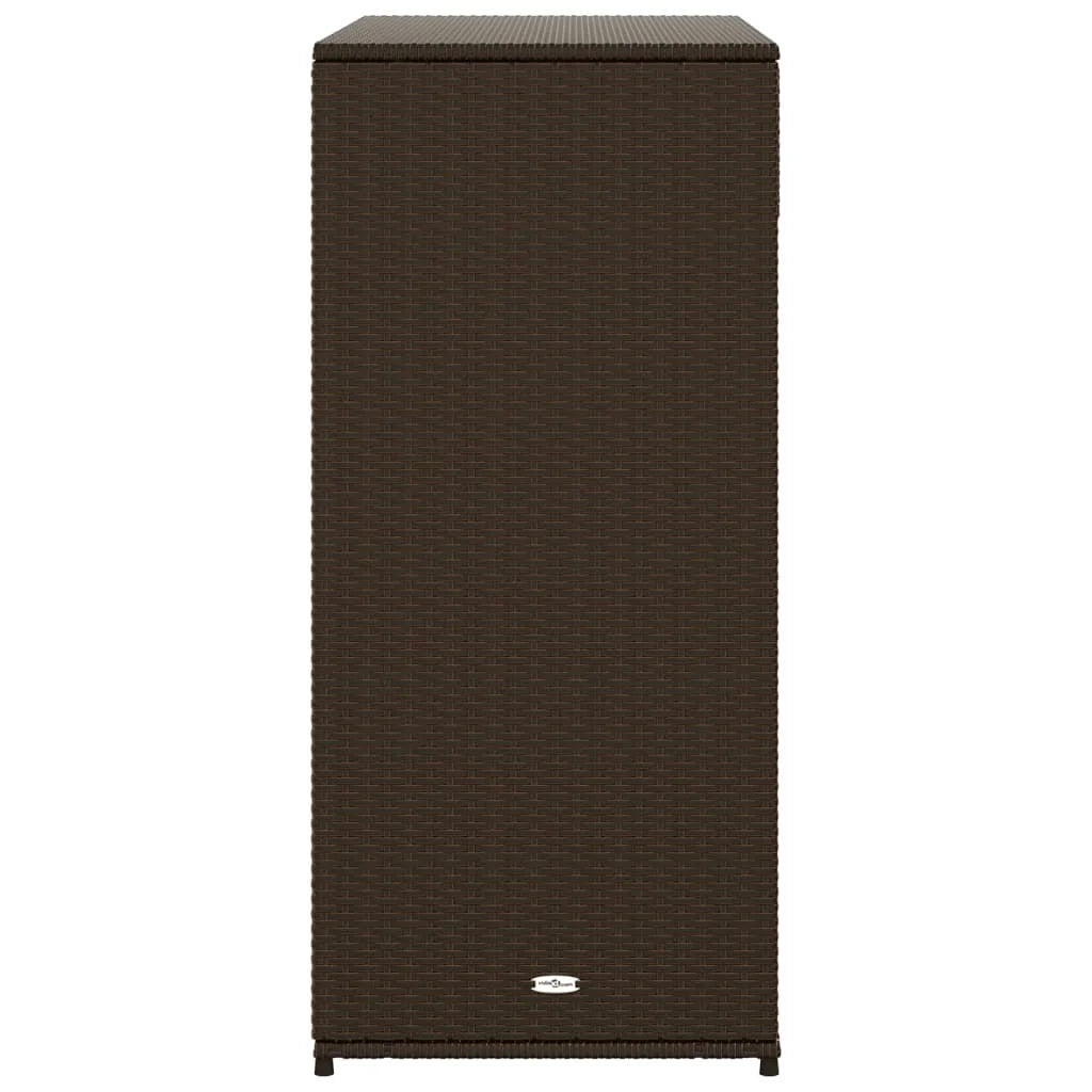 vidaXL Patio Storage Cabinet, PE Rattan Beige, 21.70 x 21.70 x 43.70 in