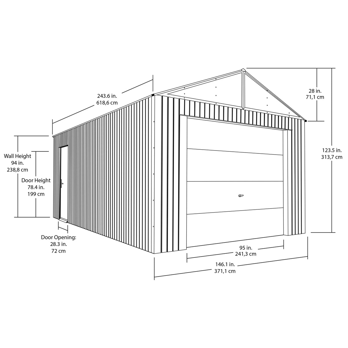 Garage Sojag Everest 12 pi x 25 pi