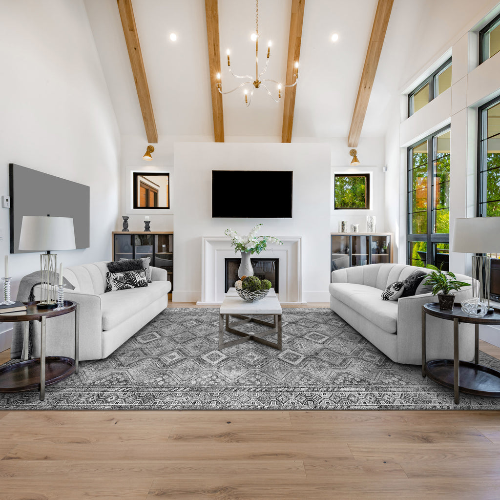 Apache Chenille Area Rug, Theodora Gray, 9'8' x 13'7'