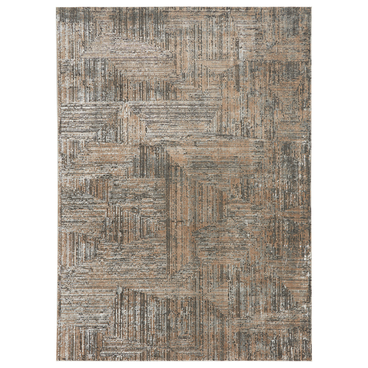 Calvin Klein Luminosity Black Ivory Area Rug, 7'10' x 9'10'