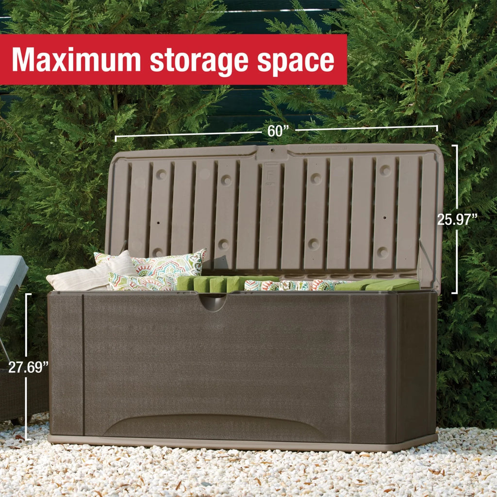 Coffre de terrasse avec siège Rubbermaid - Très grand format
