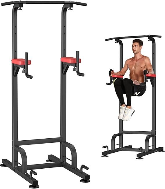 RELIFE REBUILD YOUR LIFE Power Tower Pull Up Bar Station Workout Dip Station for Home Gym Strength Training Fitness Equipment