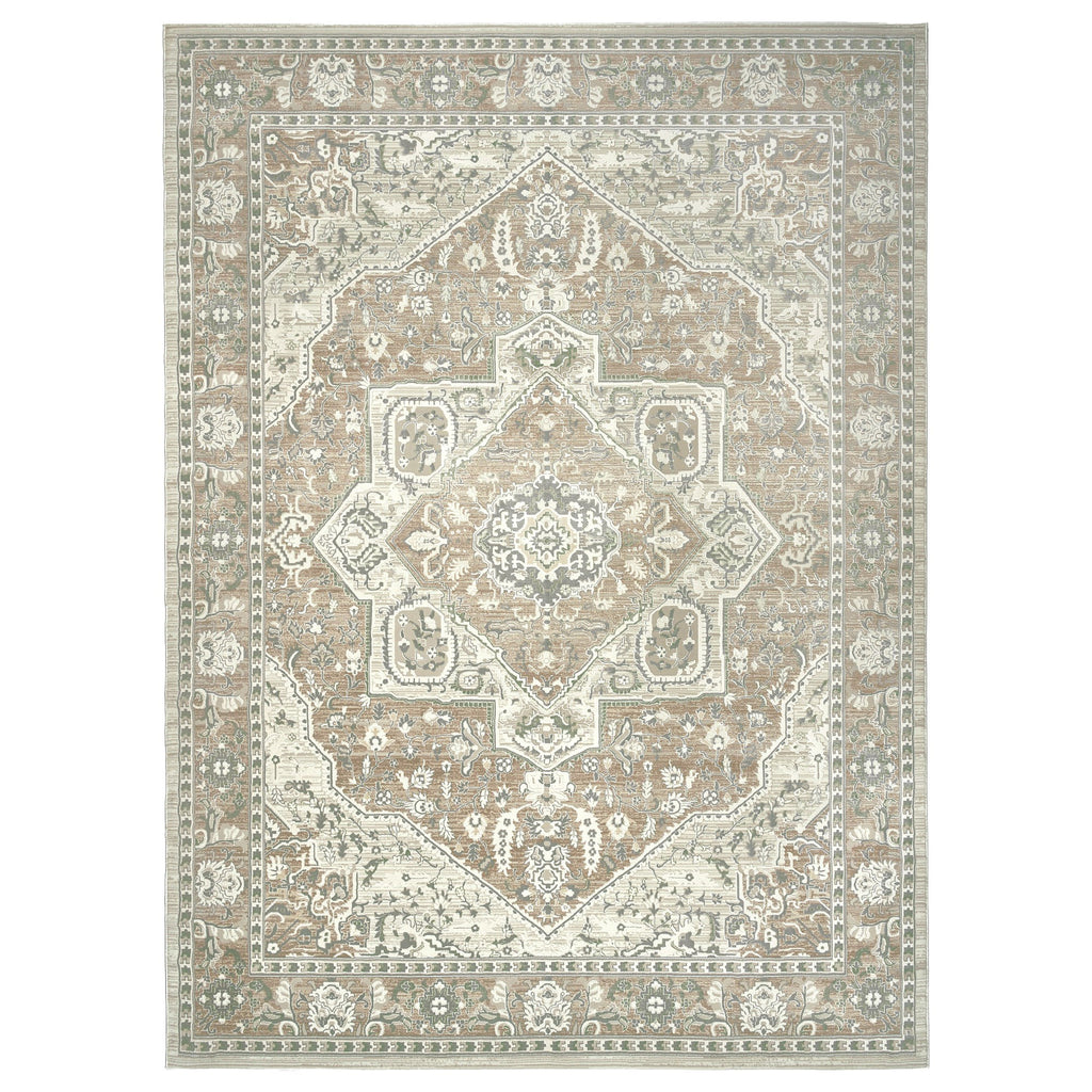 Sasha Area Rug, Adryan Beige Green, 6'6' x 9'
