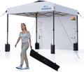 12X12 Pop Up Canopy Tent,Removable Pockets Sidewall for Extra Storage,Easy Up Canopy,Heavy Duty One Person Set Up Event Tent,Grey
