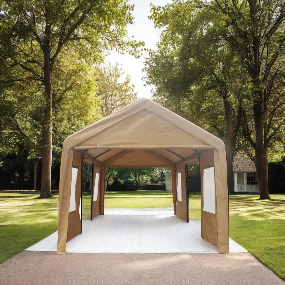 Garages portables et abris Sesslife 12' x 20' x 9,83' - Carports gris