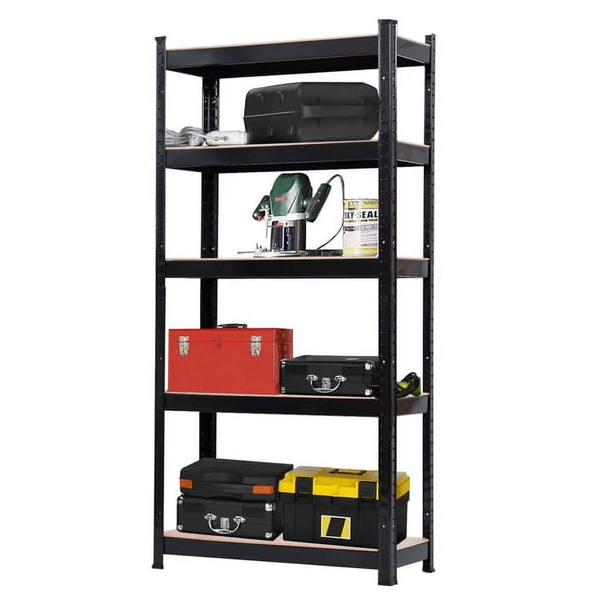 Étagère en acier à 5 niveaux Muscle Rack, 30 po L x 60 po H x 12 po P, noir