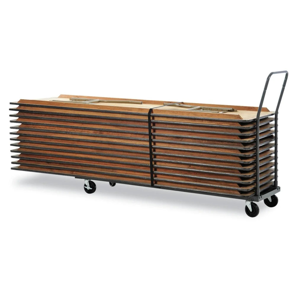 Chariot pour chaises/tables en métal Alera ALEFTCART, 20,86 po x 50,78 po à 72,04 po x 43,3 po, capacité de 600 lb - Noir