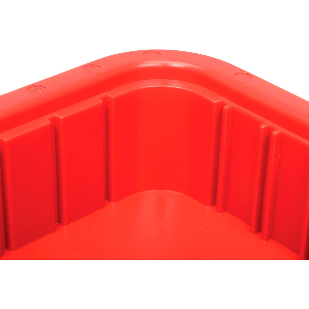 Global Industrial(TM) Plastic Dividable Grid Container - DG93030 22-1/2"L x 17-1/2"W x 3"H Red