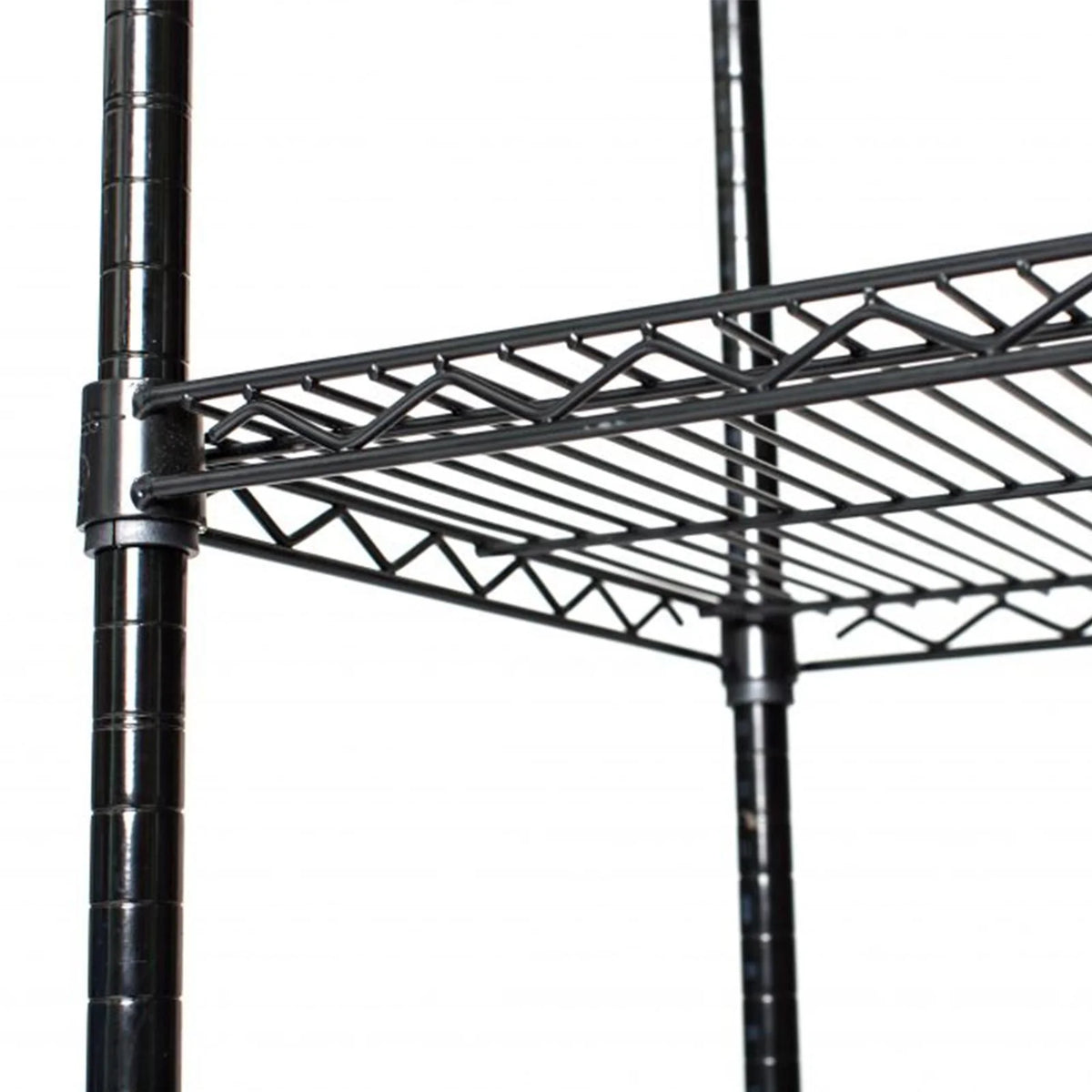 UBesGoo 35''L x 18''W x 71''H 5-Tier Storage Rack, Heavy Duty Wire Shelving Unit with Lockable Wheels, Black