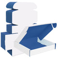 Boîtes d'expédition de luxe Ucanpack, cartons de déménagement en carton ondulé, épaisseur 3 mm, taille moyenne, blanc (intérieur bleu), 10 x 4 x 4 po - 50 pièces
