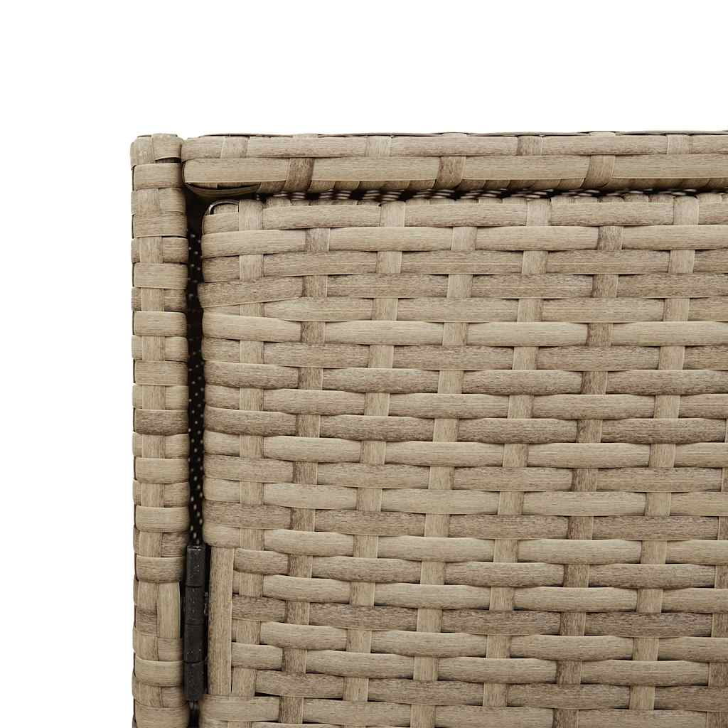 VidaXL Contemporary Poly Rattan Storage Cabinet, 32.7" x 17.7" x 29.9", Gray