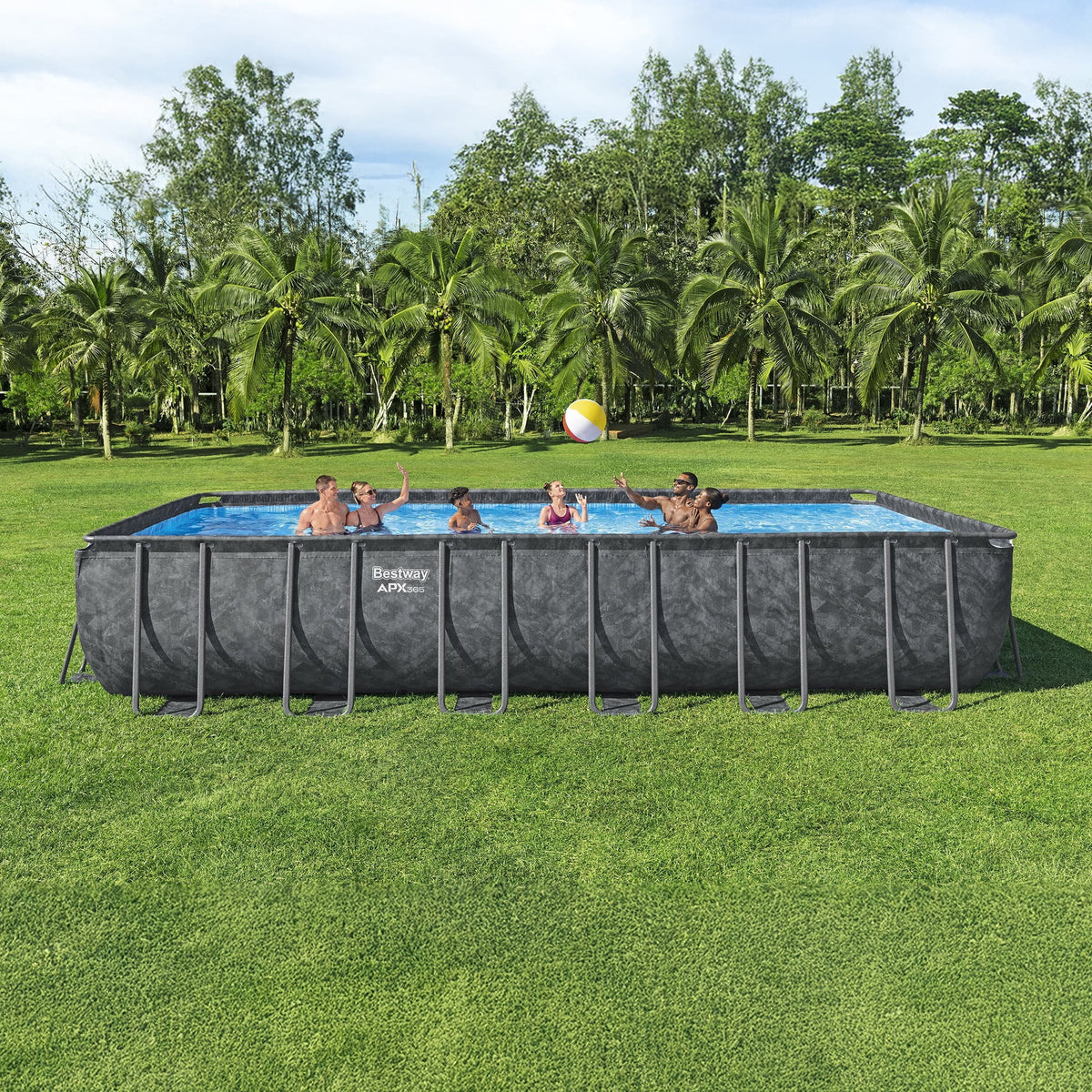 Piscine hors-sol rectangulaire Bestway APX 365 de 31 pi 4 po x 16 pi x 52 po