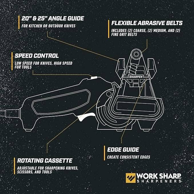Work Sharp MK2 Professional Electric Knife and Tool Sharpener – Adjustable Tool and Knife Sharpening System