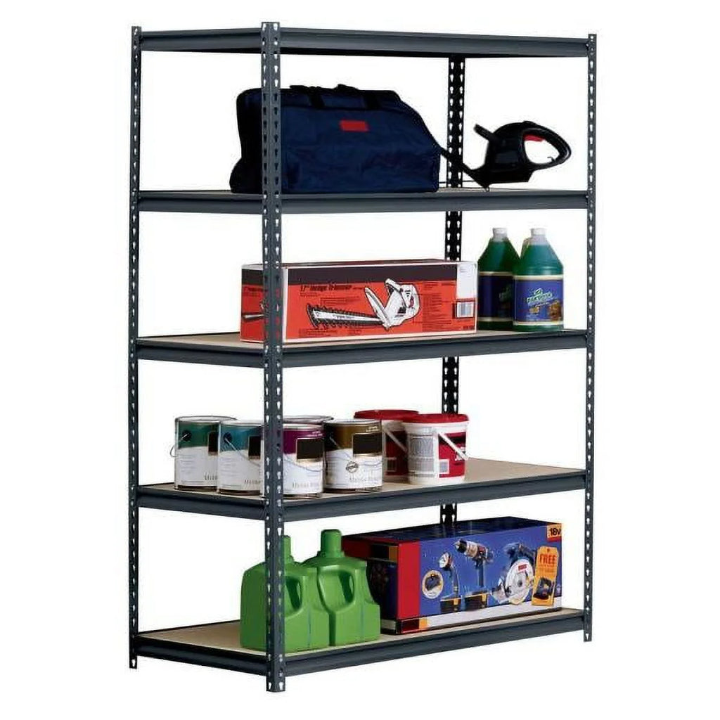 Étagère autoportante en acier Muscle Rack à 5 tablettes, 48 po l x 24 po P x 72 po H; noire