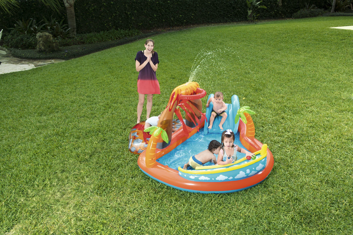 Bestway - H2OGO! 104 in. x 104 in. x 41 in. Lava Lagoon Play Center