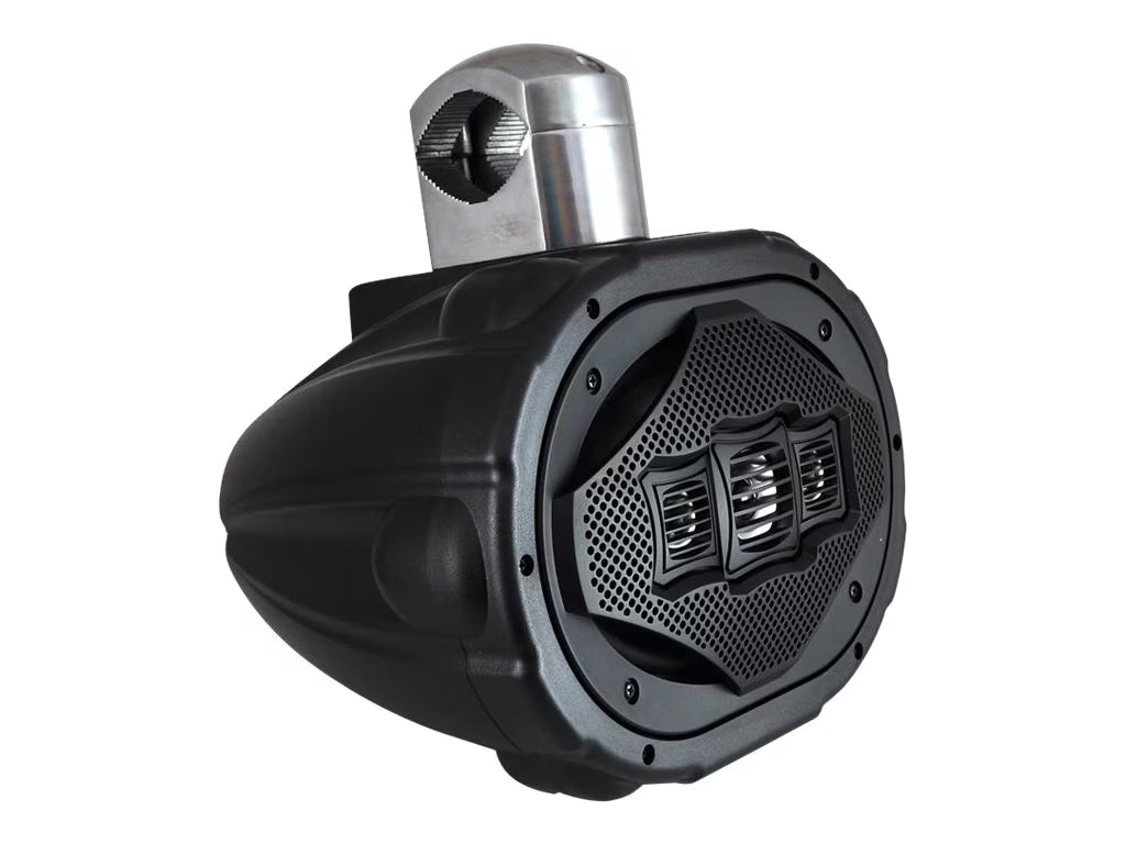 Enceinte marine 4 voies Lanzar AQWB69B 1 x 300 watts 6 x 9 pouces pour wakeboard (noir)