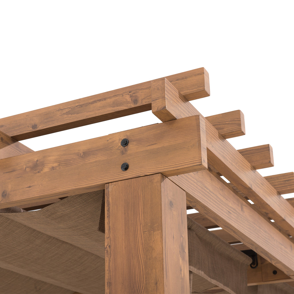 SummerCove 13 ft. x 11 ft. Woodlynne Steel Pergola