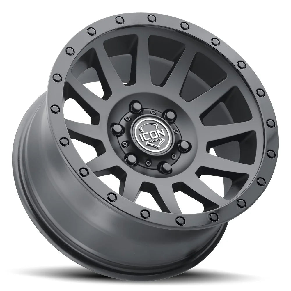 ICON Alloys Compression, Satin Black, 17 x 8.5 / 6 x 135, 6mm Offset, 5" BS