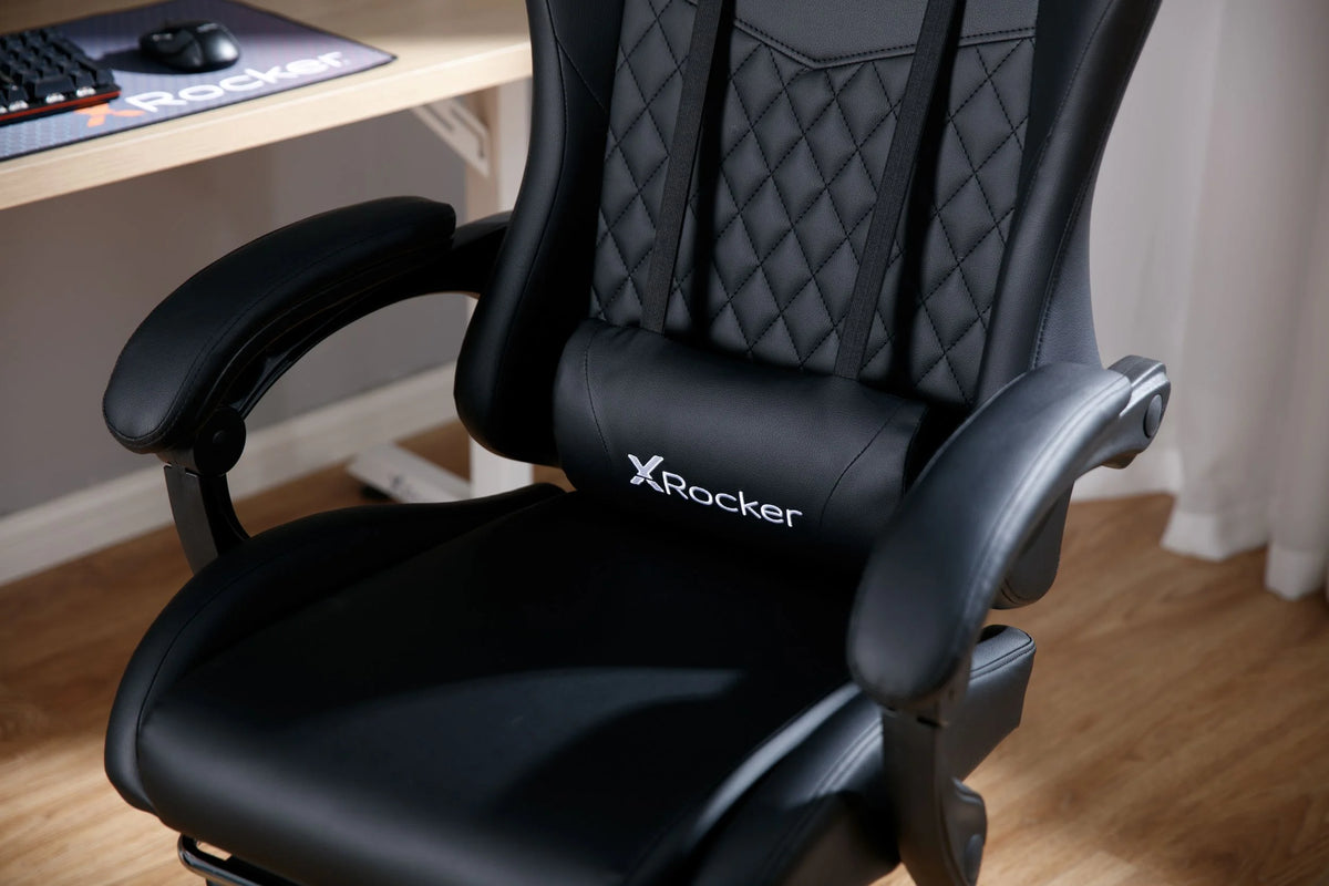 X Rocker Apex PC Gaming Chair with Massage Function and Footrest, Red