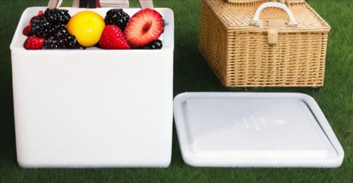 Glacière en mousse (dimensions extérieures : 12 x 11 x 9) avec boîte d'expédition - Lot de 3, protectrice, thermique, isolée, biodégradable, recyclable, expédition/stockage