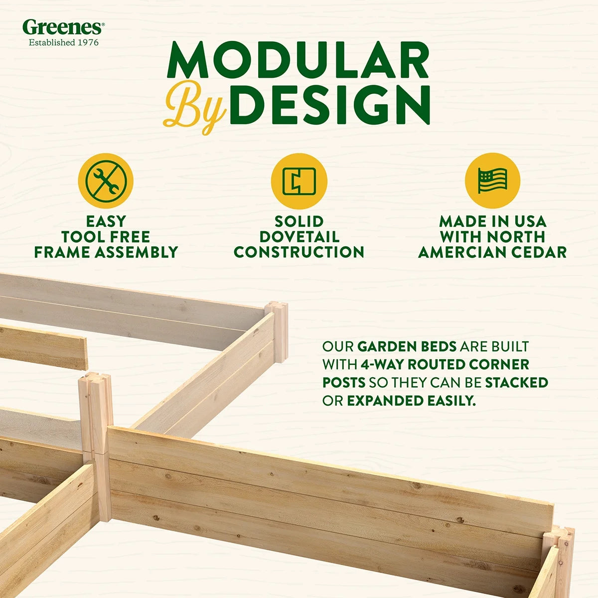 Greenes Fence 2' x 4' x 10.5" Original Cedar Raised Garden Bed