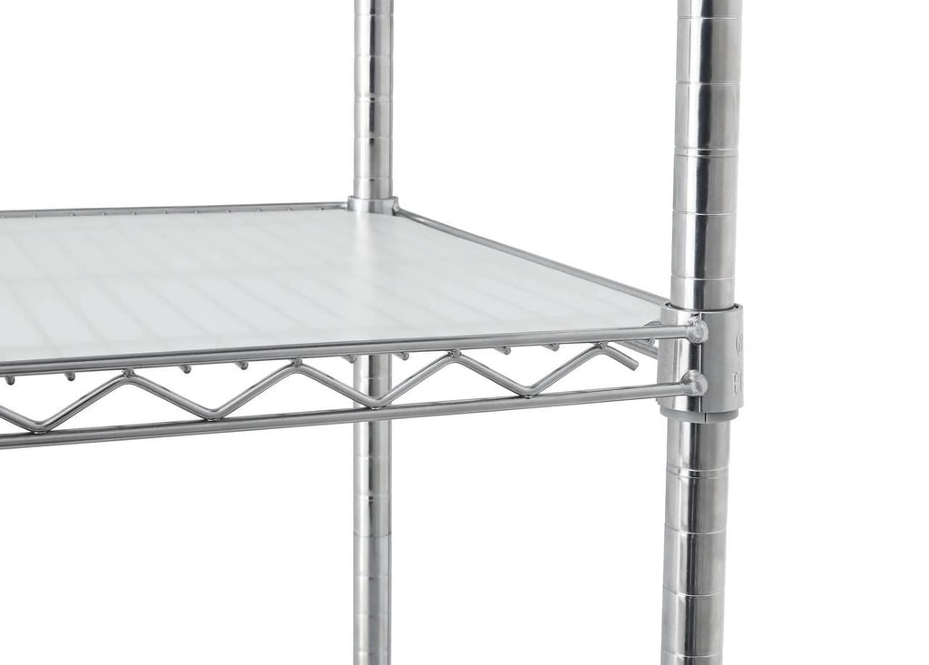 Hyper Tough Chrome Wire Shelf 4-Tier Heavy Duty 72"H x 48"W x 18"D, 2400lbs Total Capacity