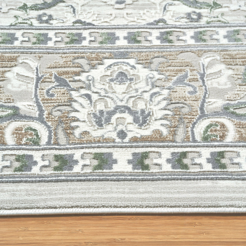 Sasha Area Rug, Adryan Beige Green, 6'6' x 9'
