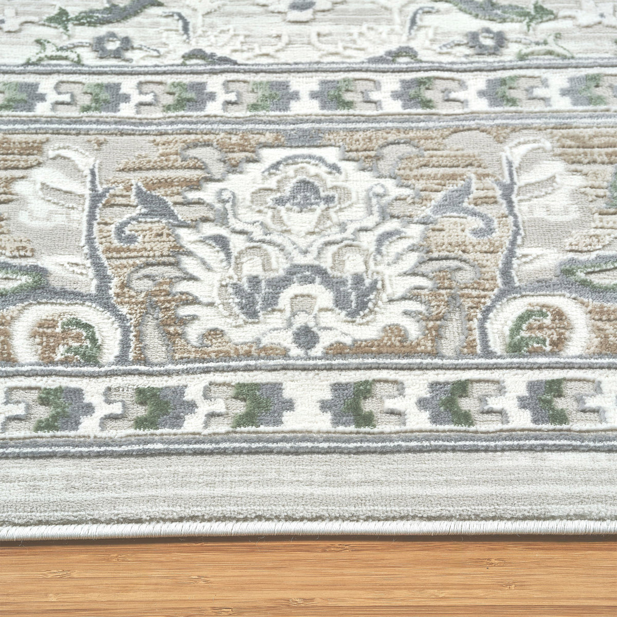 Sasha Area Rug, Adryan Beige Green, 6'6' x 9'
