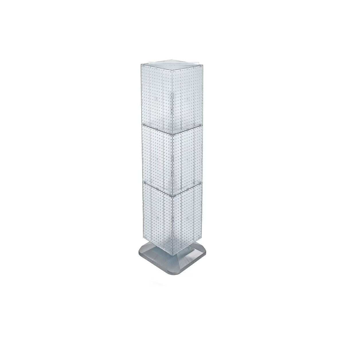 Azar 14" x 14" x 60" Interlocking Pegboard Display Clear 701464-CLR