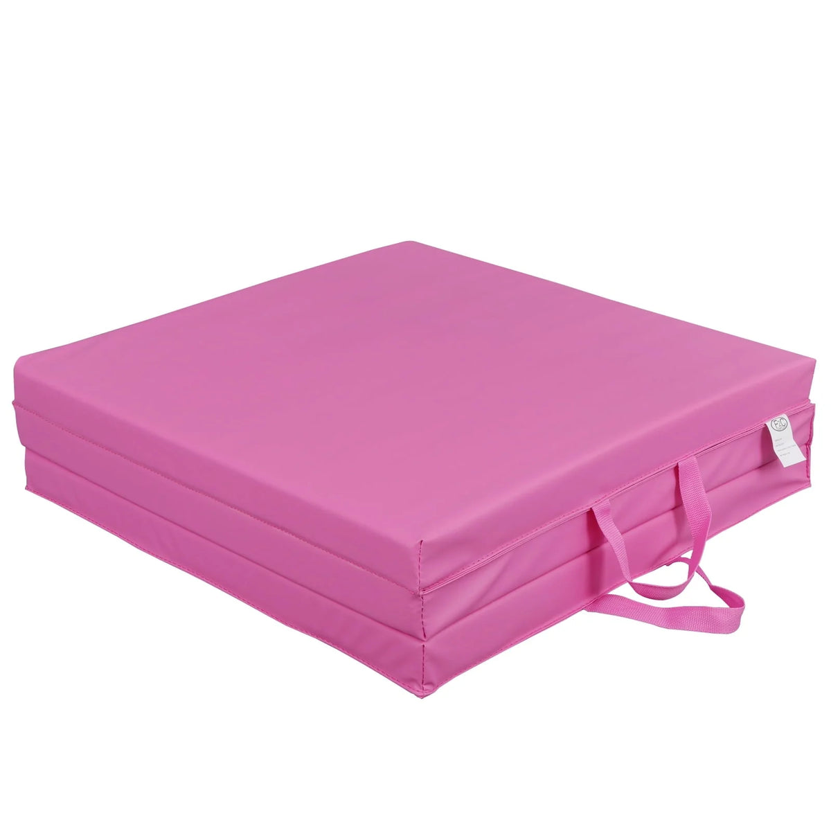 Tapis d'exercice et de yoga pliable ZENY 6' x 2' x 2" en cuir PU, antidérapant avec poignées de transport, rose